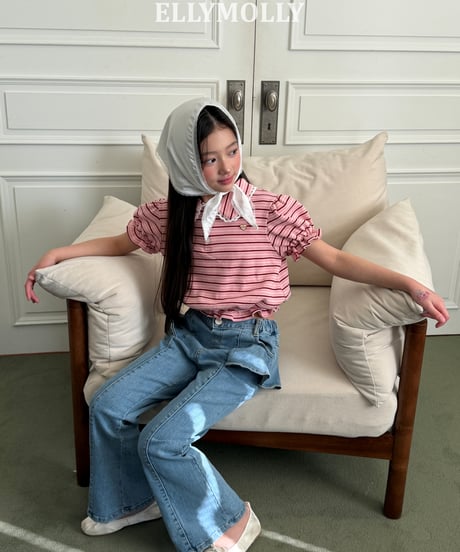 252[予約]ELLYMOLLY curling collar frill t