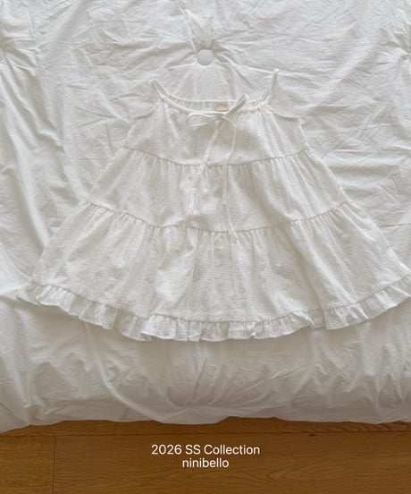 95[予約]ninibello pure tiered dress