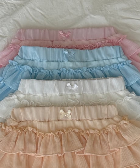 60[予約]ninibello fruit tiered skirt