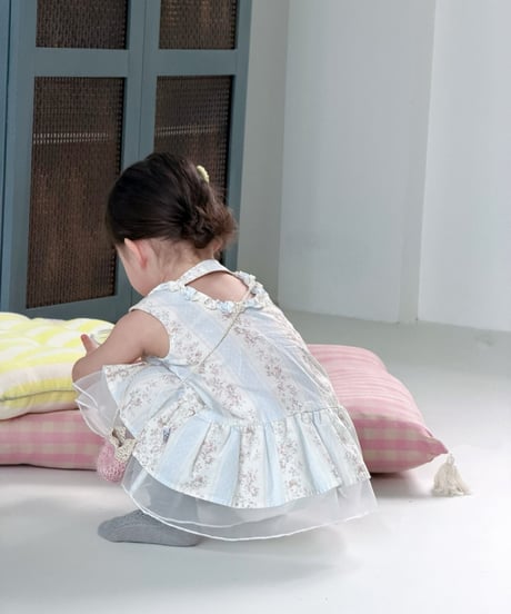 2[予約]mydaughter flower frill sleeveless dress