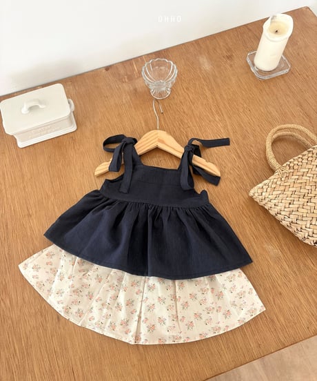 39[予約]ohho soft denim strap blouse