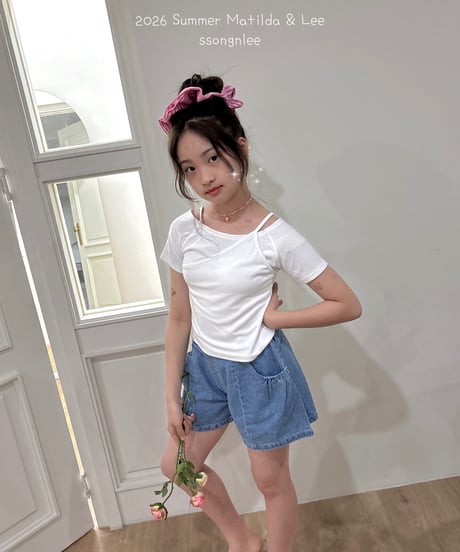68[予約]matilda&lee denim shirring pants