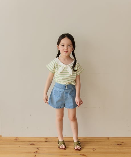 19[予約]mon Atelier love denim shorts