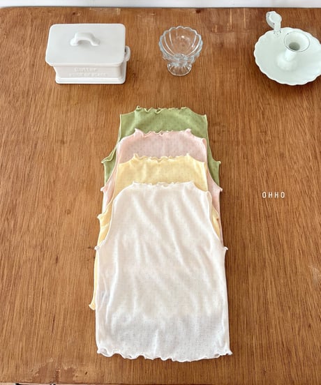 31[予約]ohho eyelet tank top