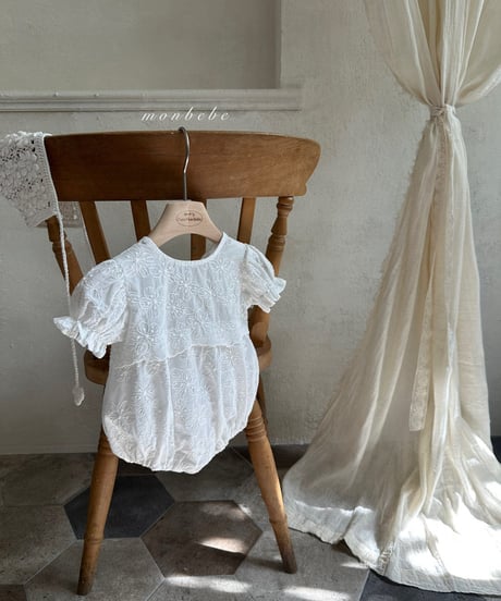 88[予約]monbebe cotton embroidered suit