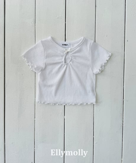 87[予約]ELLYMOLLY shirring opening point t