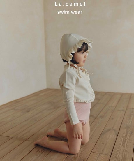 29[予約]La.camel frill swim hat