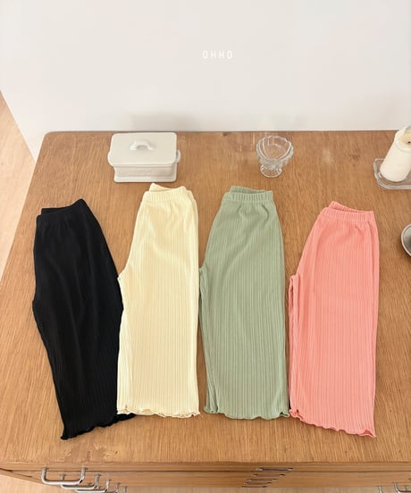 38[予約]ohho heart pleated pants