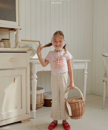 33[予約]melikey flower pleats pants