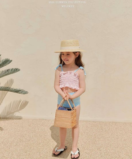 76[予約]melikey lily check swim set