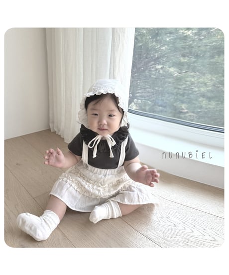 73[予約]nunubiel bebe ribbed frill t-shirts