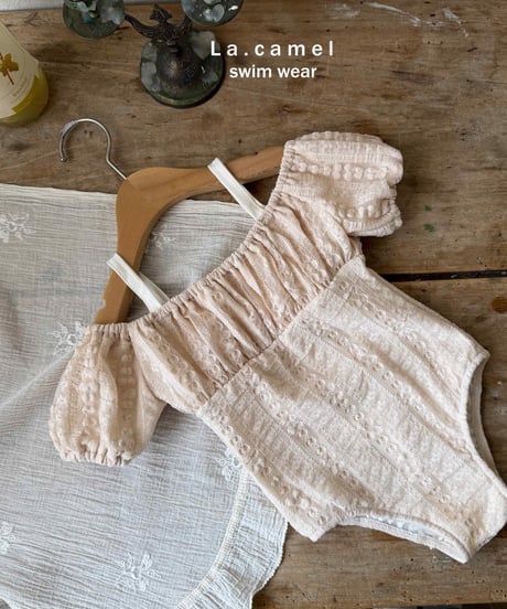 19[予約]La.camel lace swimwear