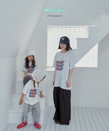 4[予約]Mollybin wide shirring pants