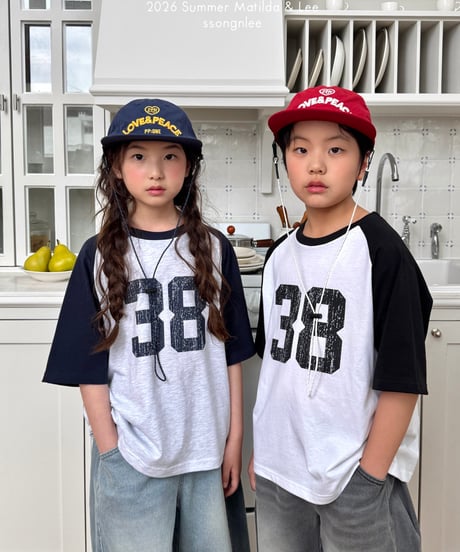 47[予約]matilda&lee 38 color block raglan tee