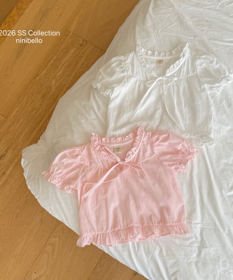 35[予約]ninibello rosie embroidered blouse