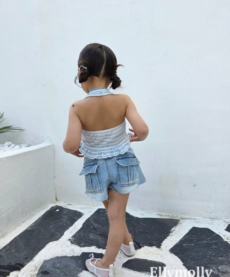 88[予約]ELLYMOLLY salt halter frill sleeveless