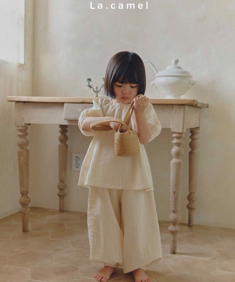 13[予約]La.camel popo blouse