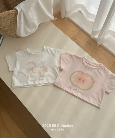 21[予約]ninibello apple pony crop tee