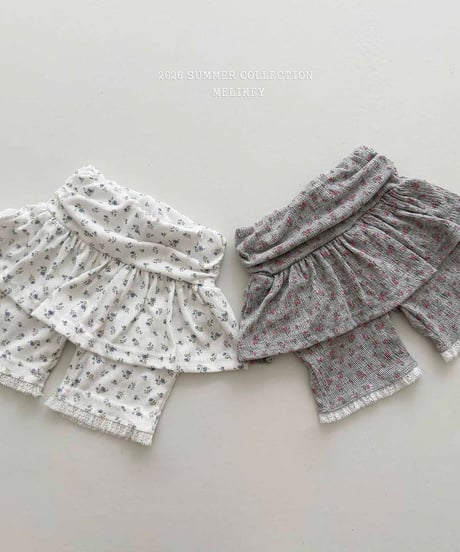 64[予約]melikey shirred 5short skirt leggings