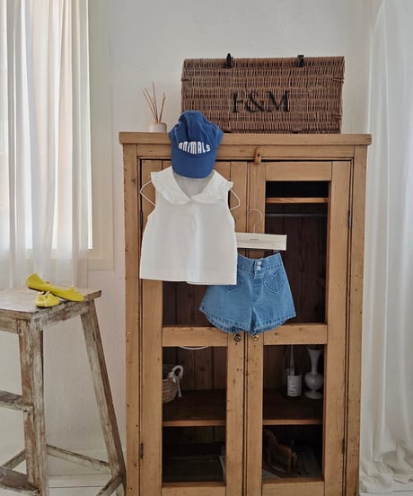 19[予約]mon Atelier love denim shorts