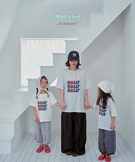 4[予約]Mollybin wide shirring pants