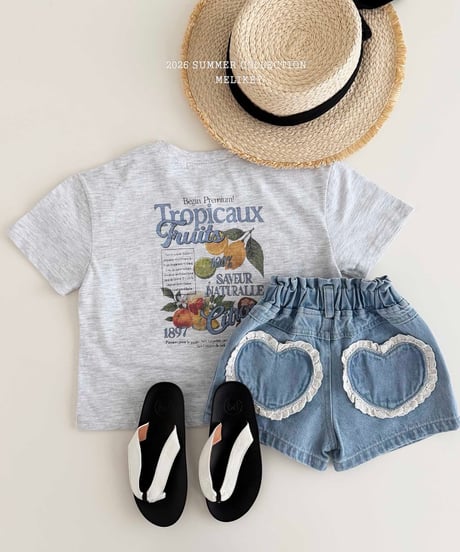 39[予約]melikey heart denim shorts