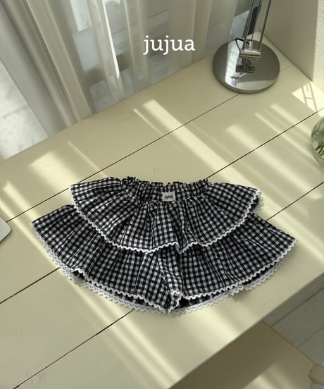 12[予約]jujua check skirt pants