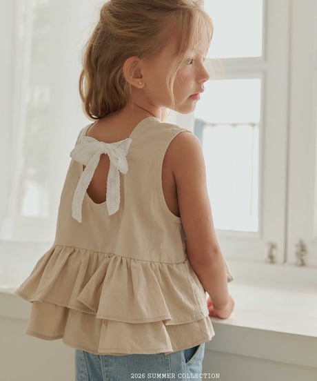 36[予約]melikey ribbon cancan sleeveless bl