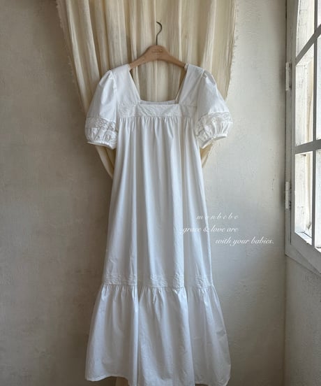 67[予約]monbebe rose square neck ops(adult)