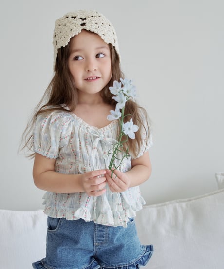 18[予約]momoann frill denim shorts