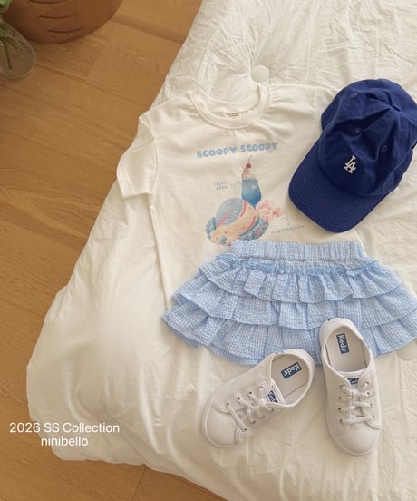 80[予約]ninibello scoop scoop short sleeve t-shirt