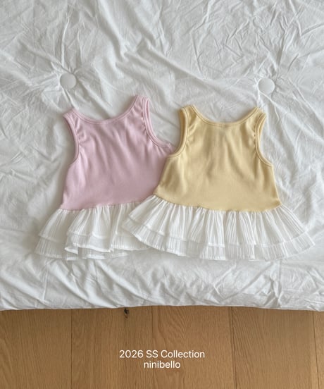 29[予約]ninibello frill ribbon tank top