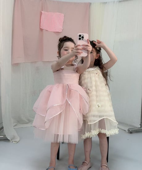 3[予約]aiai rose sherbet tulle dress