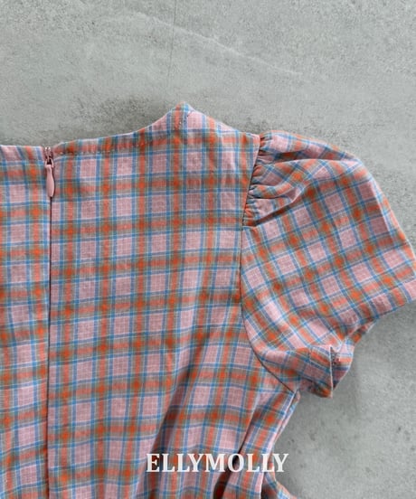 41[予約]ELLYMOLLY mellow check dress