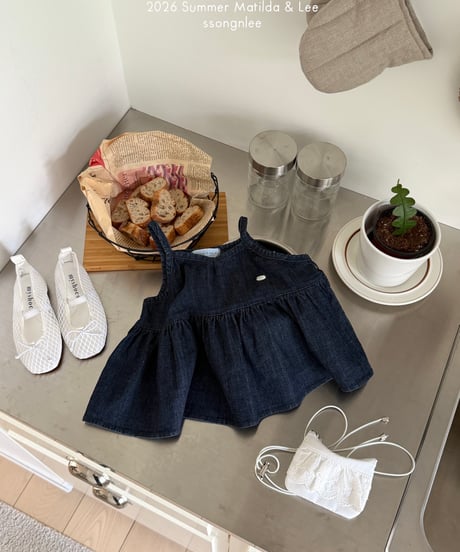 7[予約]matilda&lee denim frill bustier
