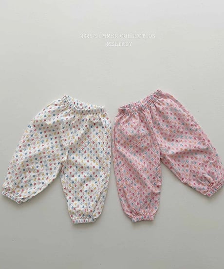 67[予約]melikey jelly flower jogger pants