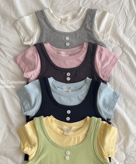 4[予約]ninibello daily sleeveless layered tee