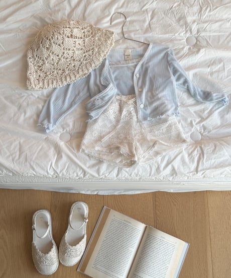 25[予約]ninibello sherbet sleeveless cardigan set