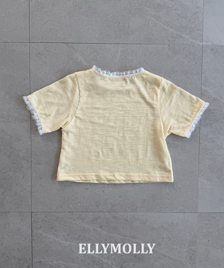 16[予約]ELLYMOLLY slab ribbon t-shirt