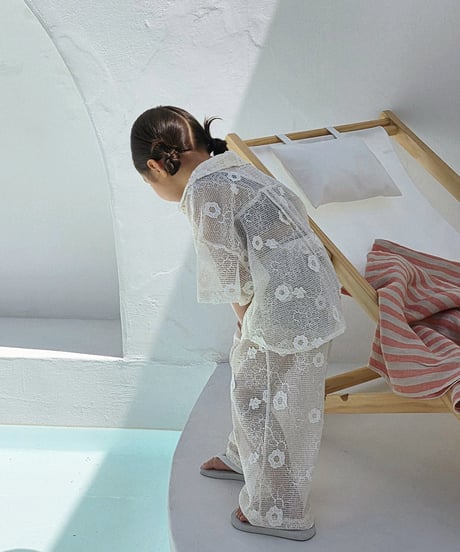 81[予約]ELLYMOLLY flower resort shirt