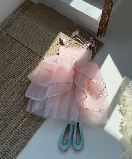 3[予約]aiai rose sherbet tulle dress