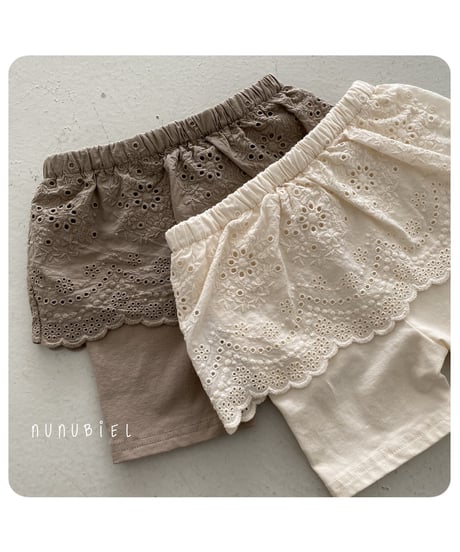 64[予約]nunubiel lace skirt leggings