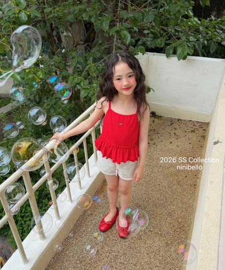 87[予約]ninibello joy heart punching sleeveless top