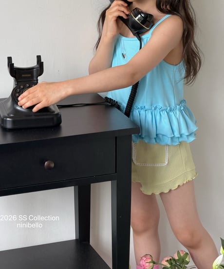 87[予約]ninibello joy heart punching sleeveless top