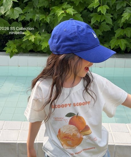 80[予約]ninibello scoop scoop short sleeve t-shirt