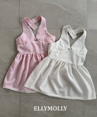 40[予約]ELLYMOLLY dot holter dress