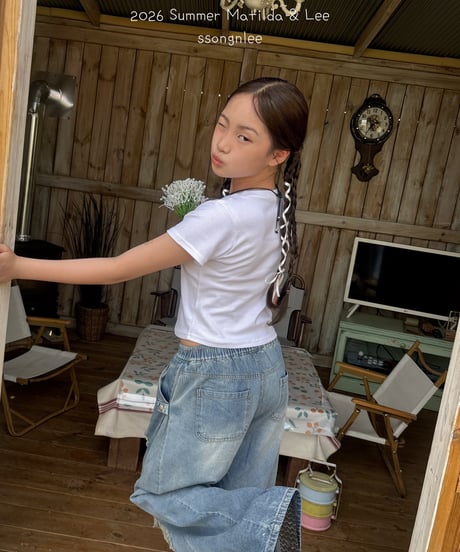 77[予約]matilda&lee damaged denim pants