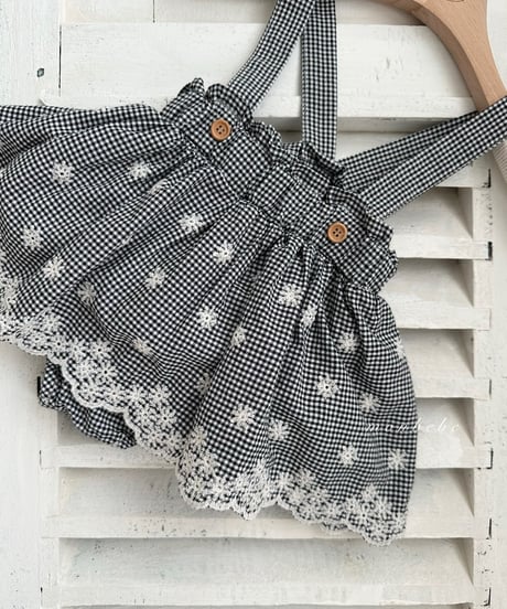 42[予約]monbebe embroidered suspender sk bloomers