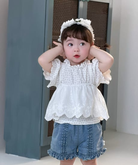 28[予約]mydaughter romantic cotton tee set