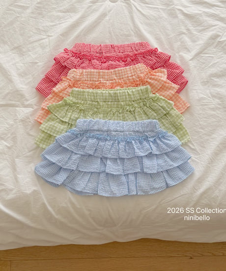 83[予約]ninibello sweet tiered skirt